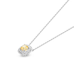 Fancy Yellow ve Pırlanta Taşlı Arkena Kolye