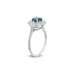 London Blue Safir ve Pırlanta Taşlı Alkahest Yüzük