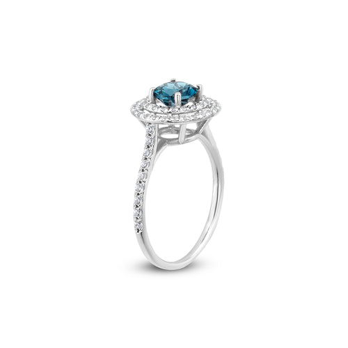 London Blue Safir ve Pırlanta Taşlı Alkahest Yüzük