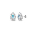 Aquamarine ve Pırlanta Taşlı Clarte Noire Küpe