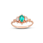 Paraiba Taşlı ve Pırlantalı Vintage Yüzük