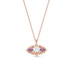 Ametist Taşlı ve Pırlantalı Vintage Kolye