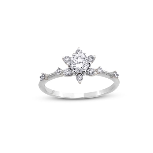 0.60 Karat Lotus Modeli Tektaş Pırlanta Yüzük