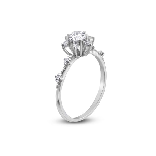 0.60 Karat Lotus Modeli Tektaş Pırlanta Yüzük