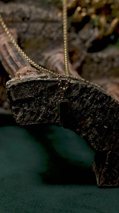 Ruby Taşlı Unisex Altın Kolye